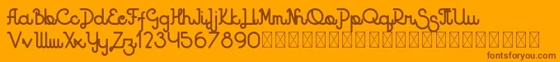Fonte Godlike PersonalUse – fontes marrons em um fundo laranja