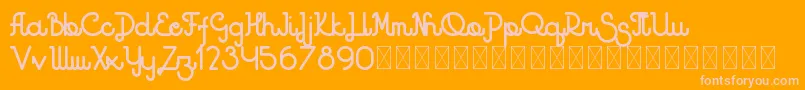 Godlike PersonalUse Font – Pink Fonts on Orange Background