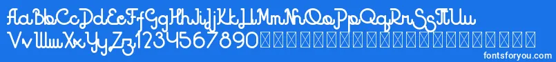 Godlike PersonalUse Font – White Fonts on Blue Background