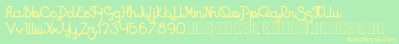 Godlike PersonalUse Font – Yellow Fonts on Green Background