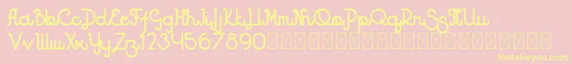 Godlike PersonalUse Font – Yellow Fonts on Pink Background