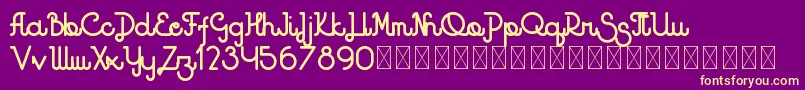 Godlike PersonalUse Font – Yellow Fonts on Purple Background