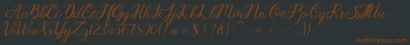 Goesitox Demo Font – Brown Fonts on Black Background