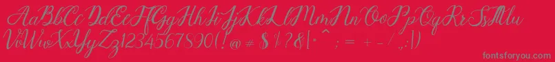 Goesitox Demo Font – Gray Fonts on Red Background