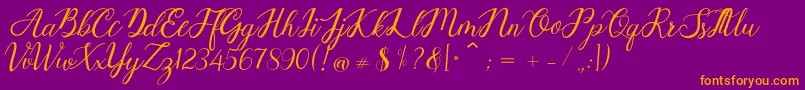 Goesitox Demo Font – Orange Fonts on Purple Background