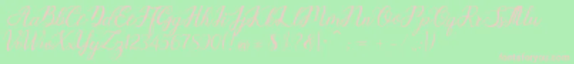 Goesitox Demo Font – Pink Fonts on Green Background