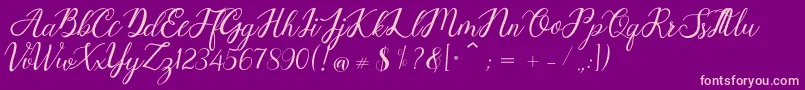 Goesitox Demo Font – Pink Fonts on Purple Background