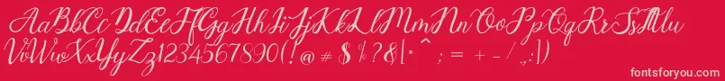 Goesitox Demo Font – Pink Fonts on Red Background
