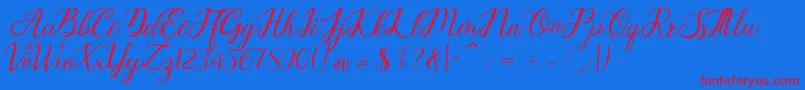 Goesitox Demo Font – Red Fonts on Blue Background