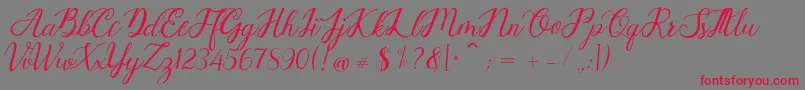 Goesitox Demo Font – Red Fonts on Gray Background