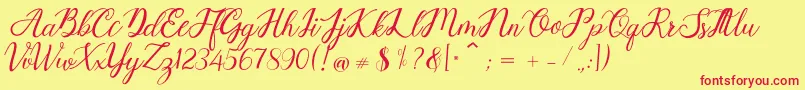 Goesitox Demo Font – Red Fonts on Yellow Background