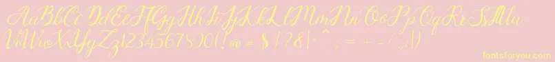 Goesitox Demo Font – Yellow Fonts on Pink Background