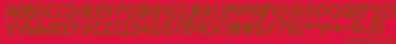 SummerLove Font – Brown Fonts on Red Background