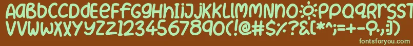 SummerLove Font – Green Fonts on Brown Background