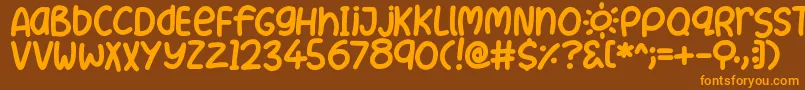 Lisätietoja SummerLove-fontista SummerLove-fontti – oranssit fontit ruskealla taustalla