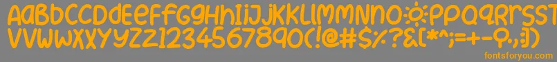 SummerLove Font – Orange Fonts on Gray Background