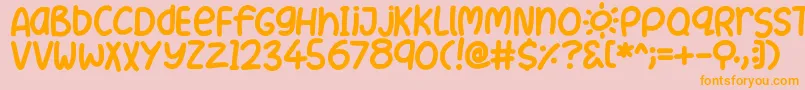 SummerLove Font – Orange Fonts on Pink Background
