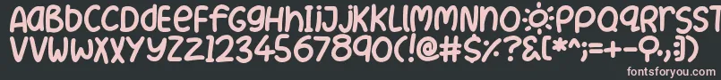 SummerLove Font – Pink Fonts on Black Background