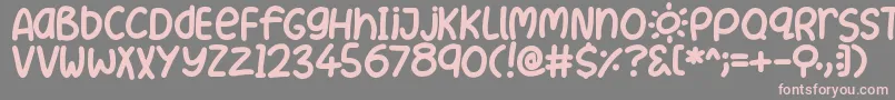 SummerLove Font – Pink Fonts on Gray Background