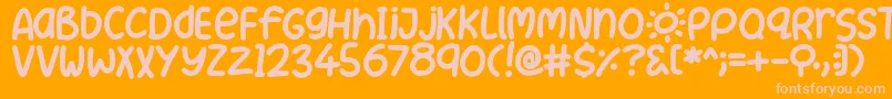 SummerLove Font – Pink Fonts on Orange Background