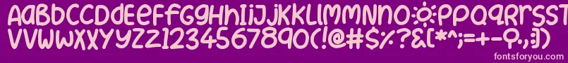 SummerLove Font – Pink Fonts on Purple Background