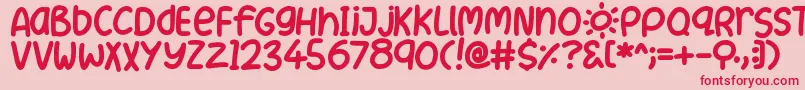 SummerLove Font – Red Fonts on Pink Background