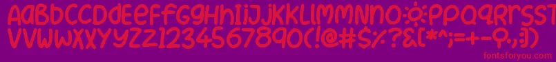 SummerLove Font – Red Fonts on Purple Background