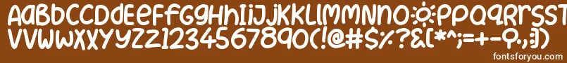 SummerLove Font – White Fonts on Brown Background