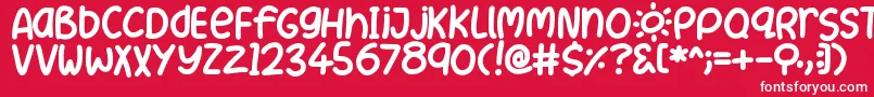 SummerLove Font – White Fonts on Red Background