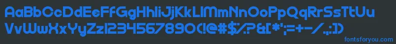 Gofuyo Font – Blue Fonts on Black Background