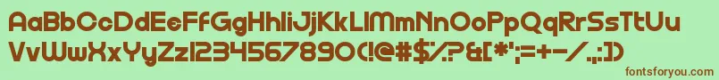 Gofuyo Font – Brown Fonts on Green Background