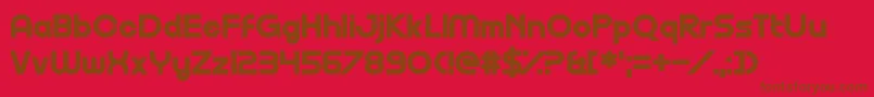 Gofuyo Font – Brown Fonts on Red Background