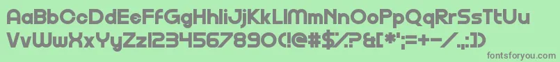 Gofuyo Font – Gray Fonts on Green Background