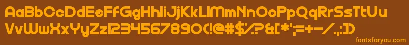 Gofuyo Font – Orange Fonts on Brown Background