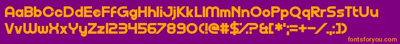 Gofuyo Font – Orange Fonts on Purple Background