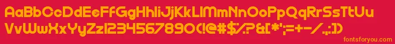 Gofuyo Font – Orange Fonts on Red Background