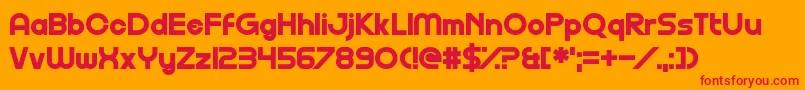 Gofuyo Font – Red Fonts on Orange Background