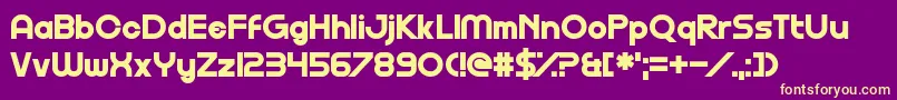 Gofuyo Font – Yellow Fonts on Purple Background