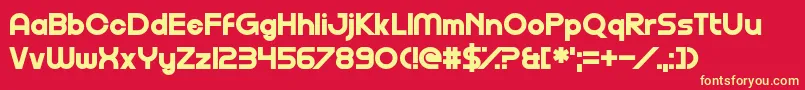 Gofuyo Font – Yellow Fonts on Red Background