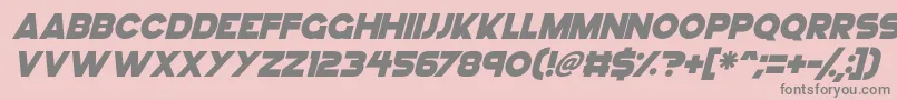 GoGo Hack Italic Font – Gray Fonts on Pink Background