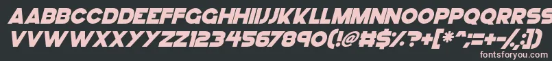 GoGo Hack Italic Font – Pink Fonts on Black Background