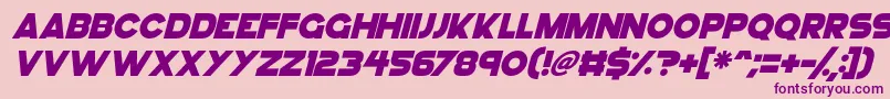 GoGo Hack Italic Font – Purple Fonts on Pink Background