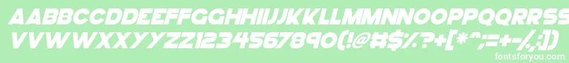 GoGo Hack Italic Font – White Fonts on Green Background