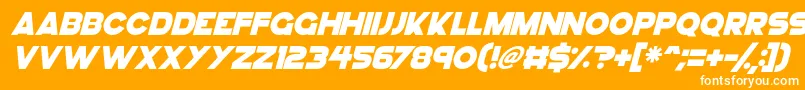 GoGo Hack Italic Font – White Fonts on Orange Background