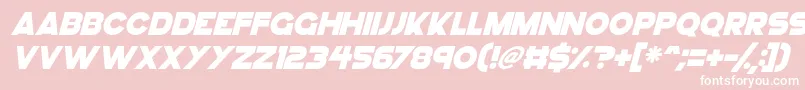 GoGo Hack Italic-Schriftart – Weiße Schriften auf rosa Hintergrund