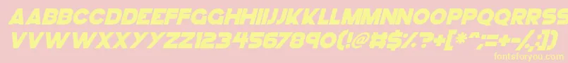 GoGo Hack Italic Font – Yellow Fonts on Pink Background