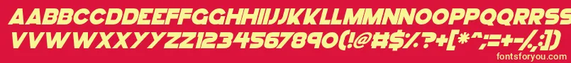 GoGo Hack Italic Font – Yellow Fonts on Red Background