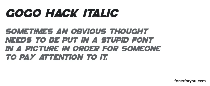 GoGo Hack Italic -fontin tarkastelu