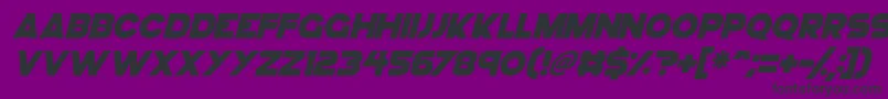 GoGo Hack Italic Font – Black Fonts on Purple Background