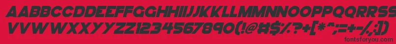 GoGo Hack Italic Font – Black Fonts on Red Background